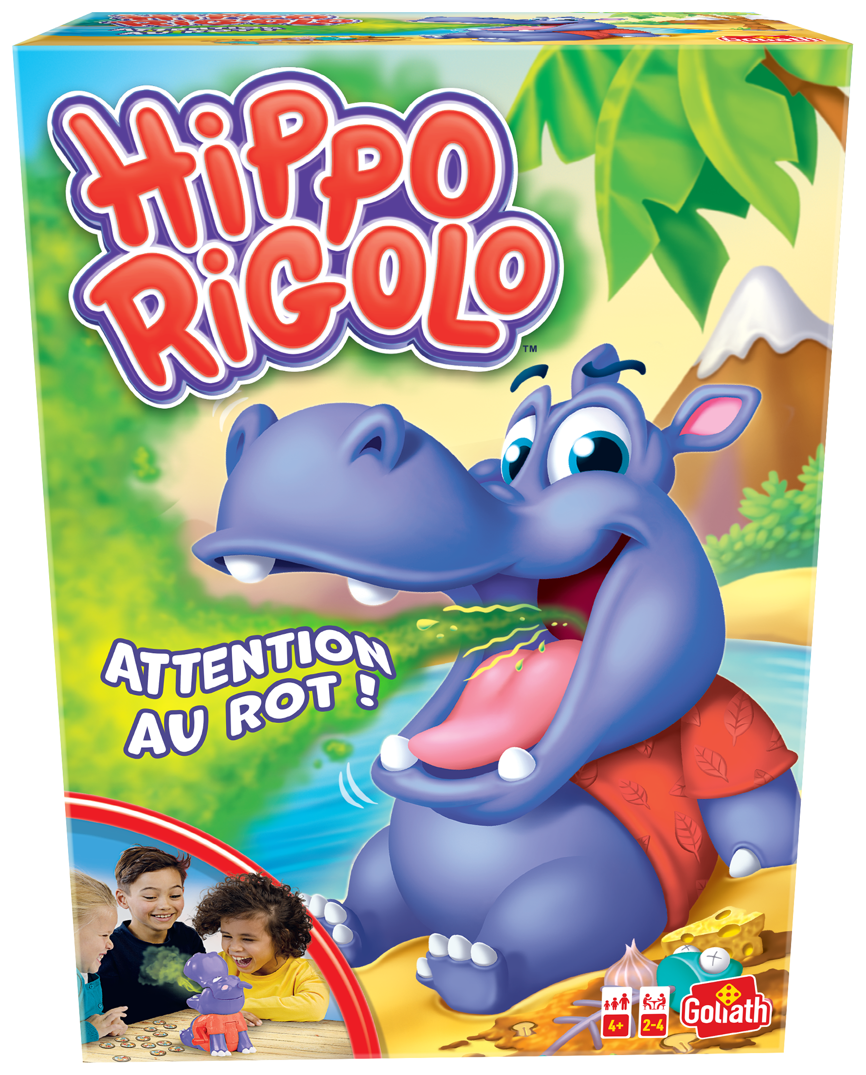 Hippo Rigolo - Jeux de Société Enfants - A Partir de 4 Ans - Jeu Rigolo -  Devine les Aliments que Tu Vas Piocher ou Nourris l'Hippo - Attention au  Rot 