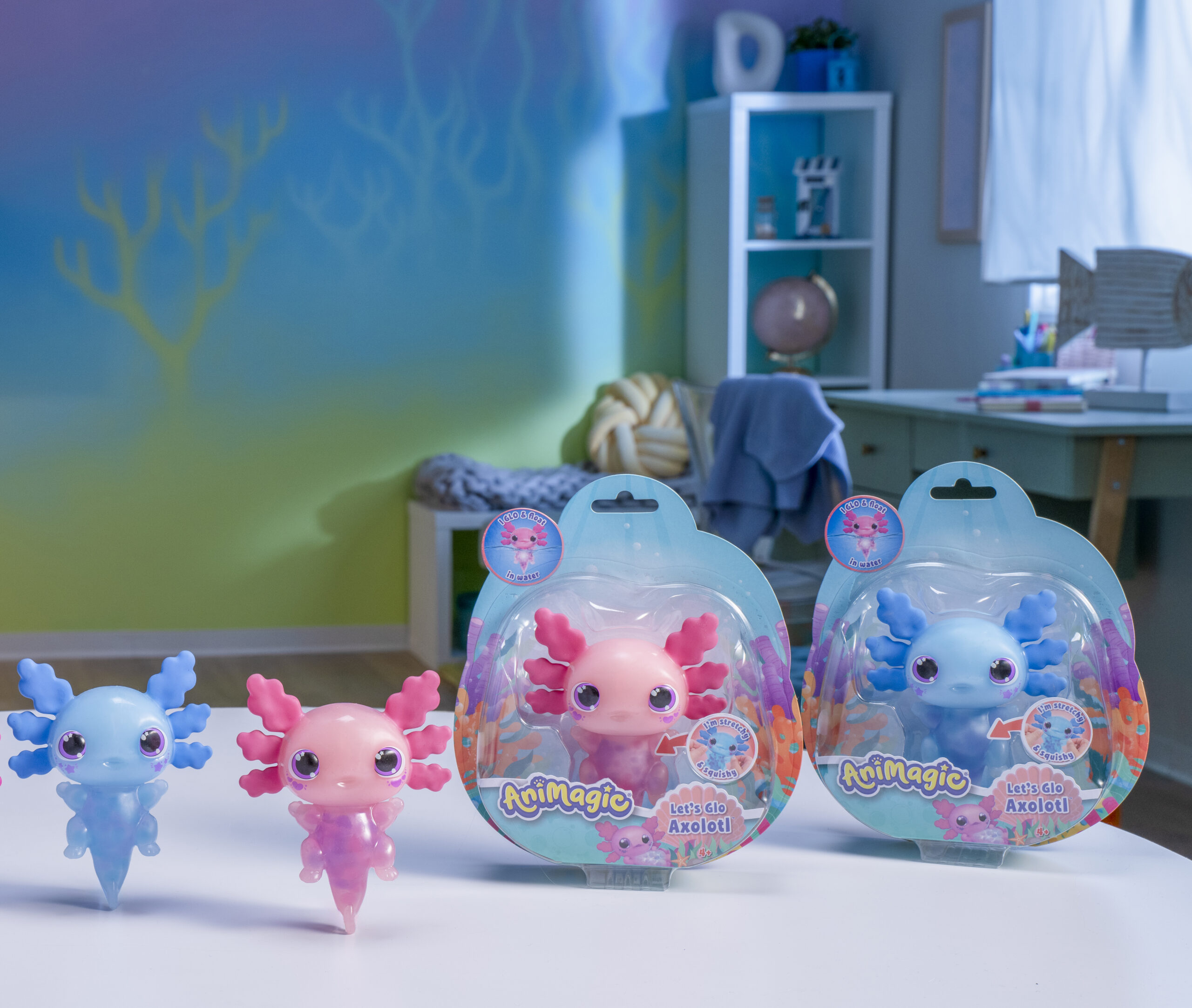 Animagic Let's Glo - Axolotl Bleu