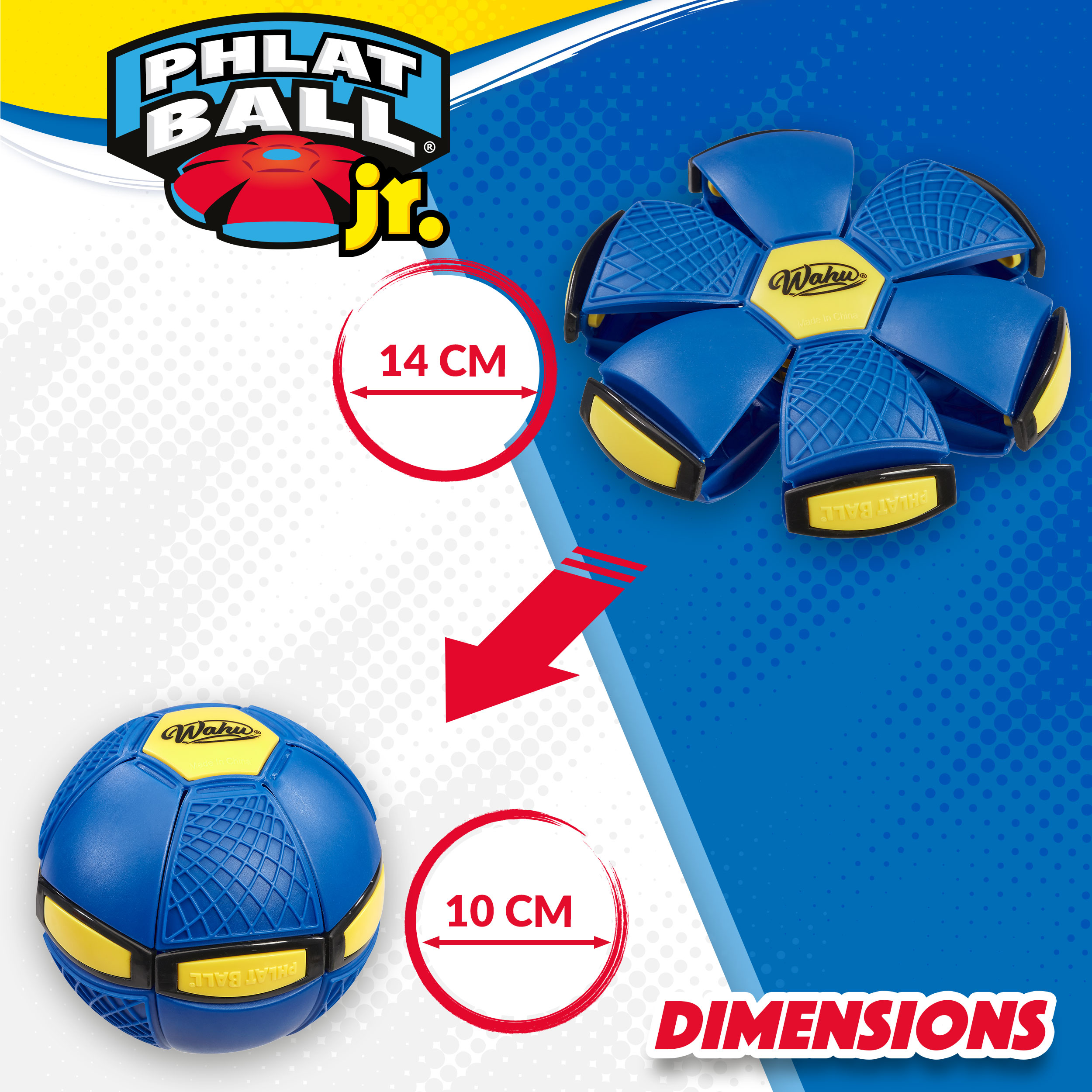 Wahu Phlat Ball Junior Bleu